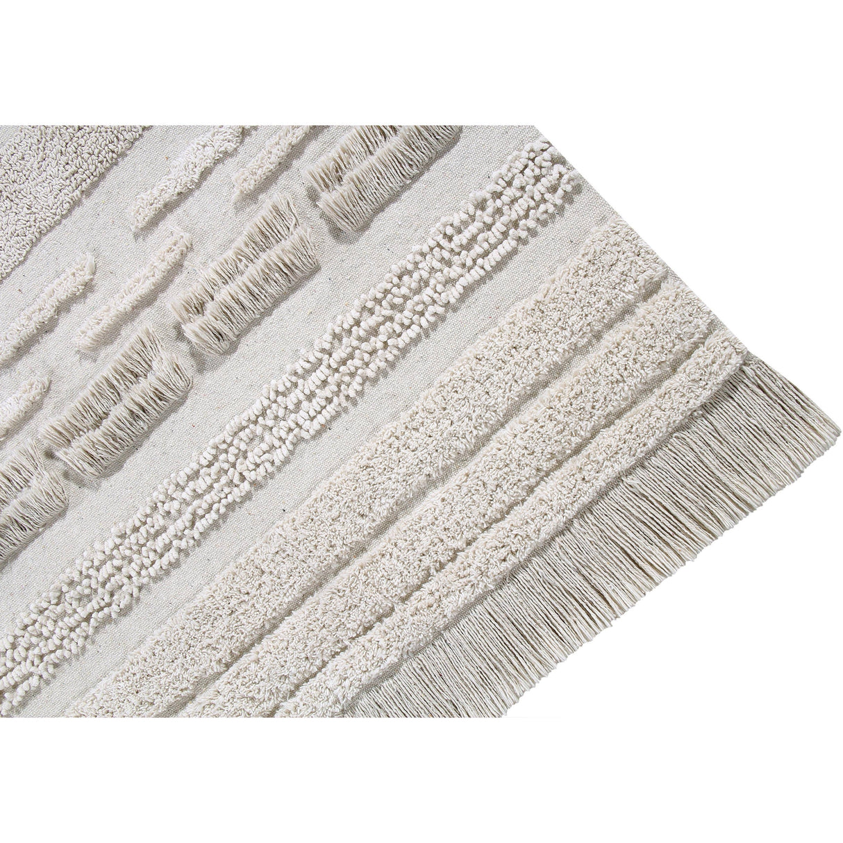 Rugs by Roo | Lorena Canals Air Dune White Natural Machine Washable Area Rug-C-AIR-NAT