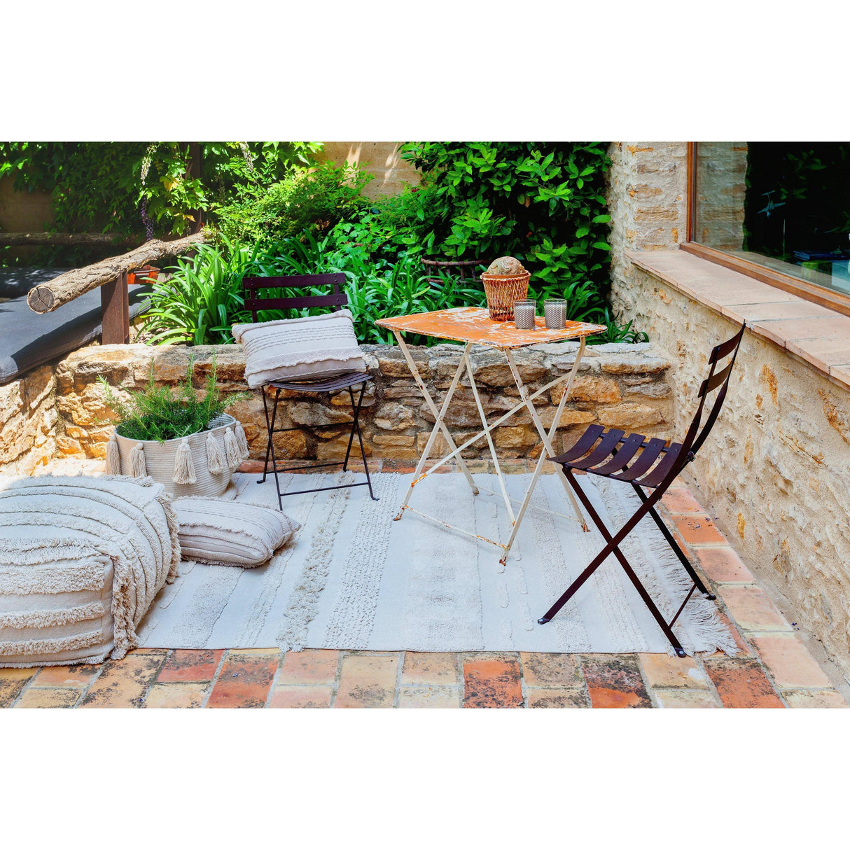 Rugs by Roo | Lorena Canals Air Dune White Natural Machine Washable Area Rug-C-AIR-NAT