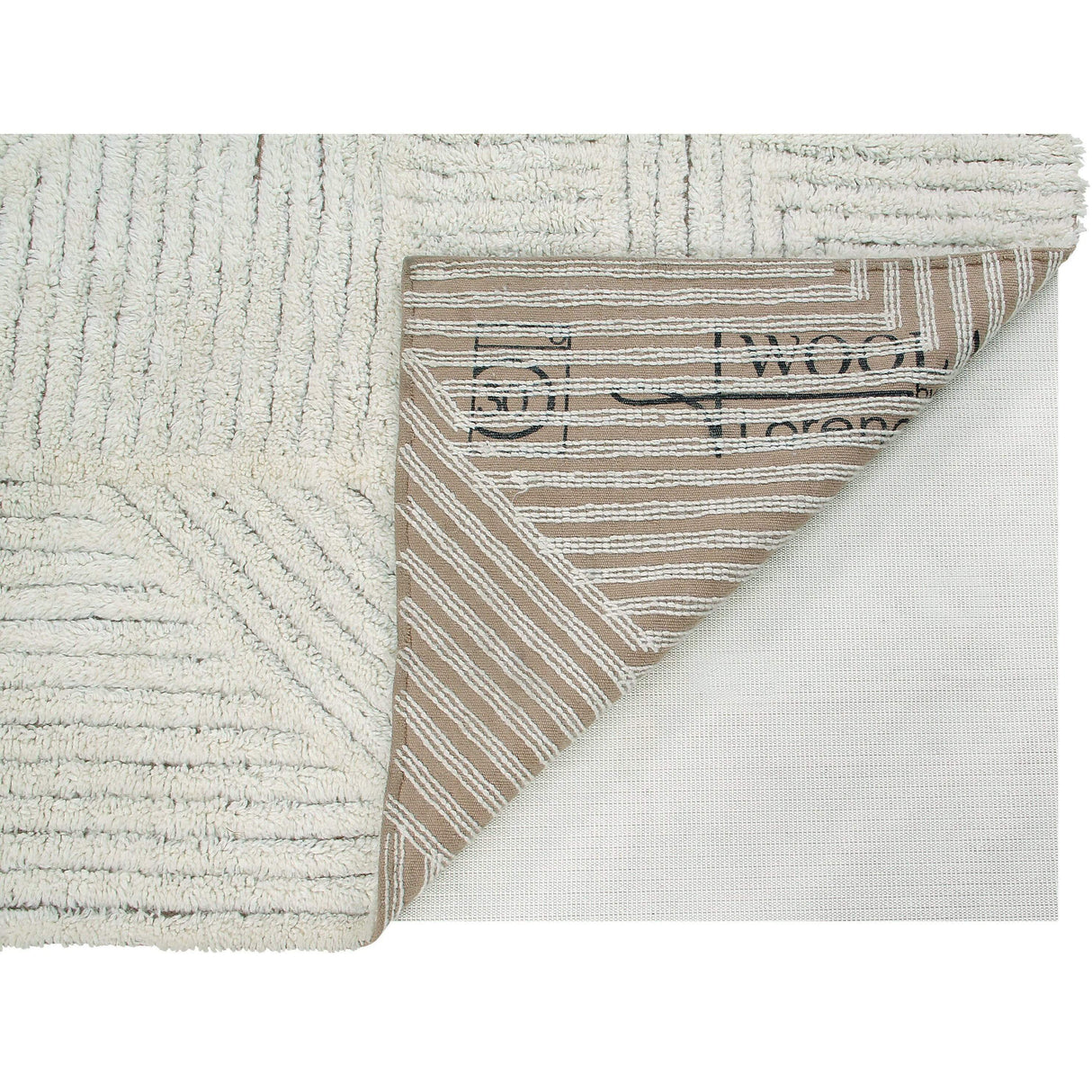 Rugs by Roo | Lorena Canals Almond Valley Wool Washable Area Rug-WO-ALMOND-L