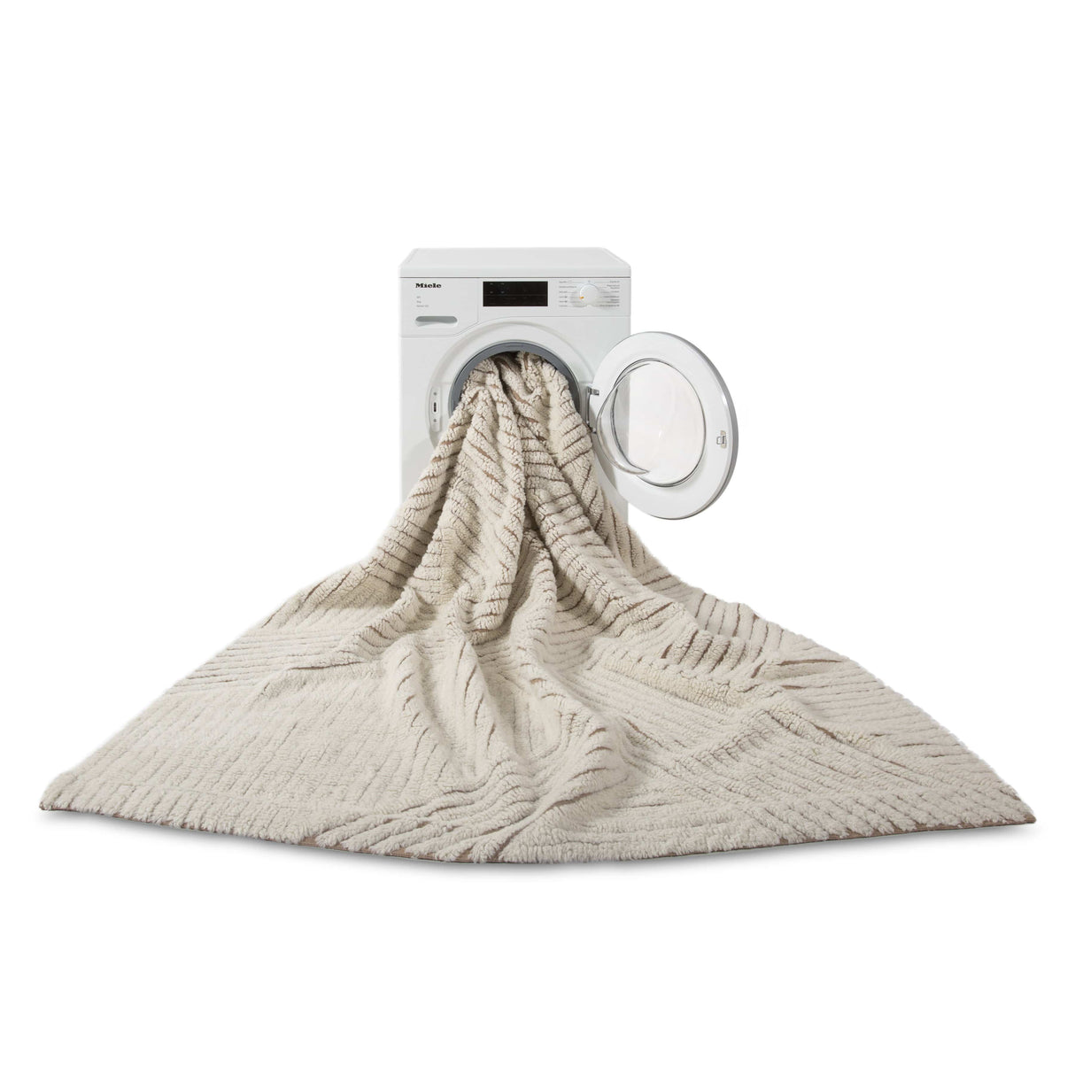 Rugs by Roo | Lorena Canals Almond Valley Wool Washable Area Rug-WO-ALMOND-L