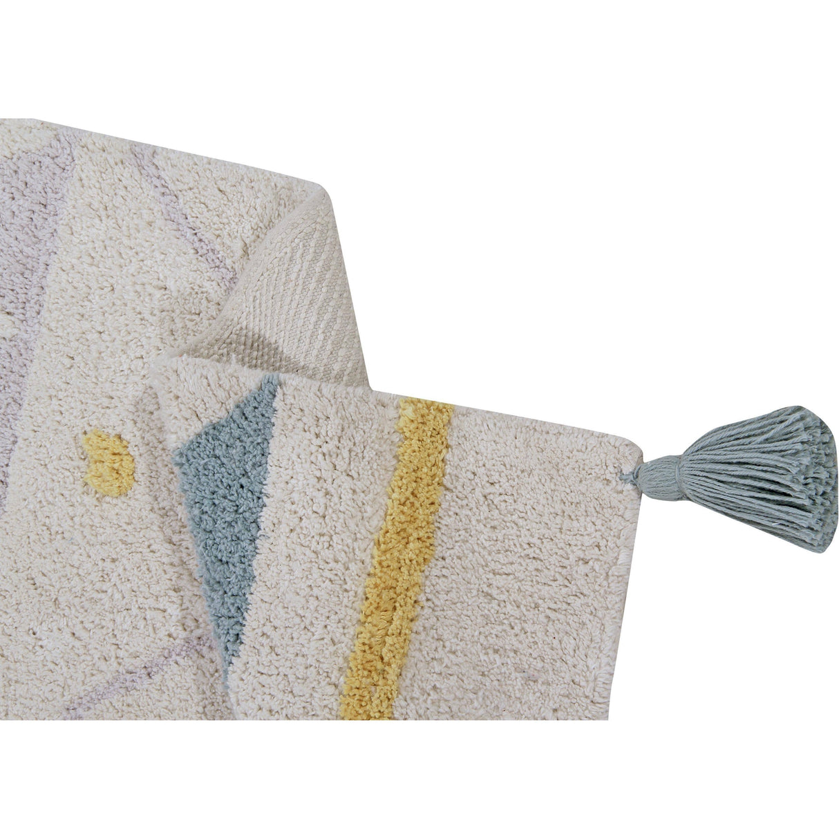 Rugs by Roo | Lorena Canals Azteca Natural Vintage Blue Machine Washable Area Rug-C-AZ-NVB