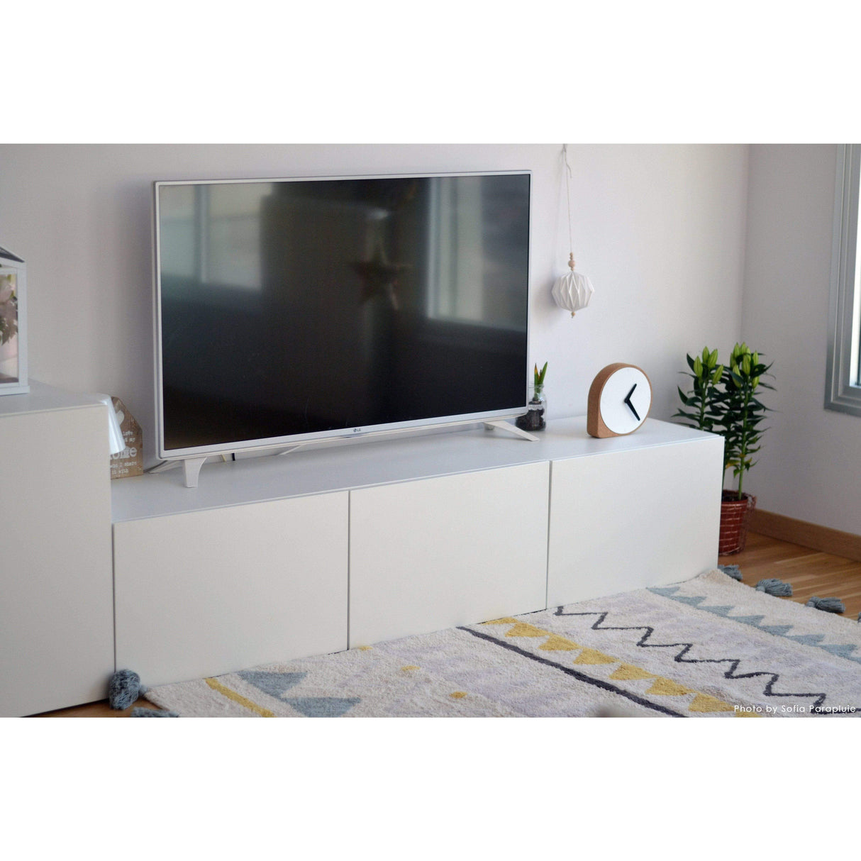 Rugs by Roo | Lorena Canals Azteca Natural Vintage Blue Machine Washable Area Rug-C-AZ-NVB