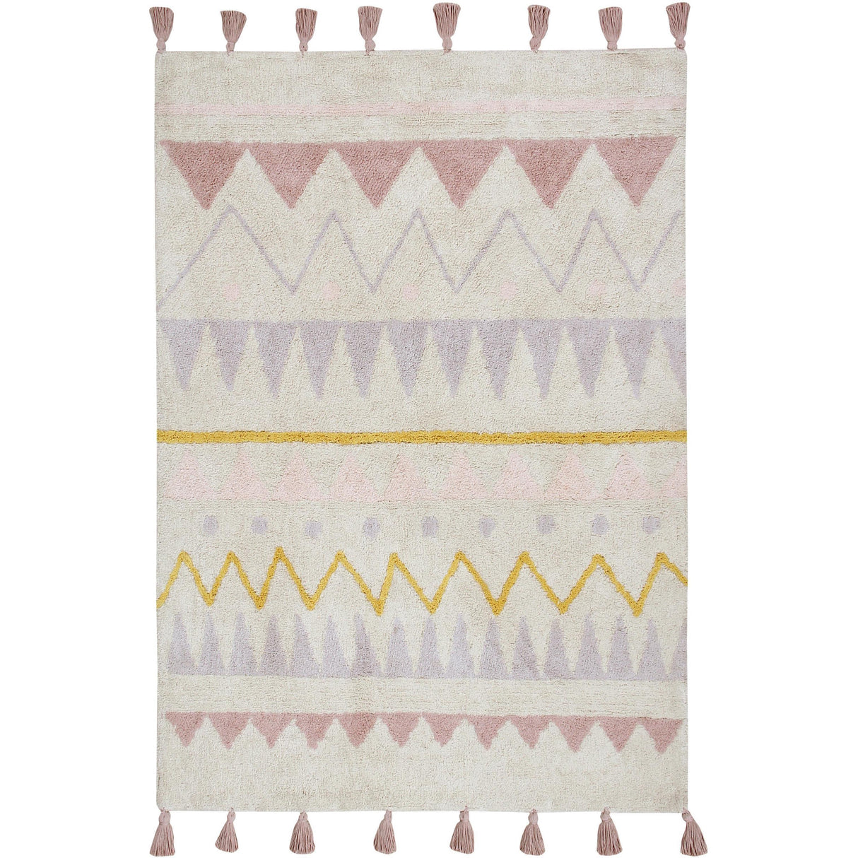 Azteca Natural Vintage Nude Machine Washable Rug