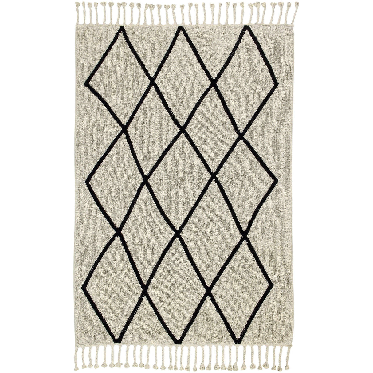 Bereber Beige Machine Washable Area Rug