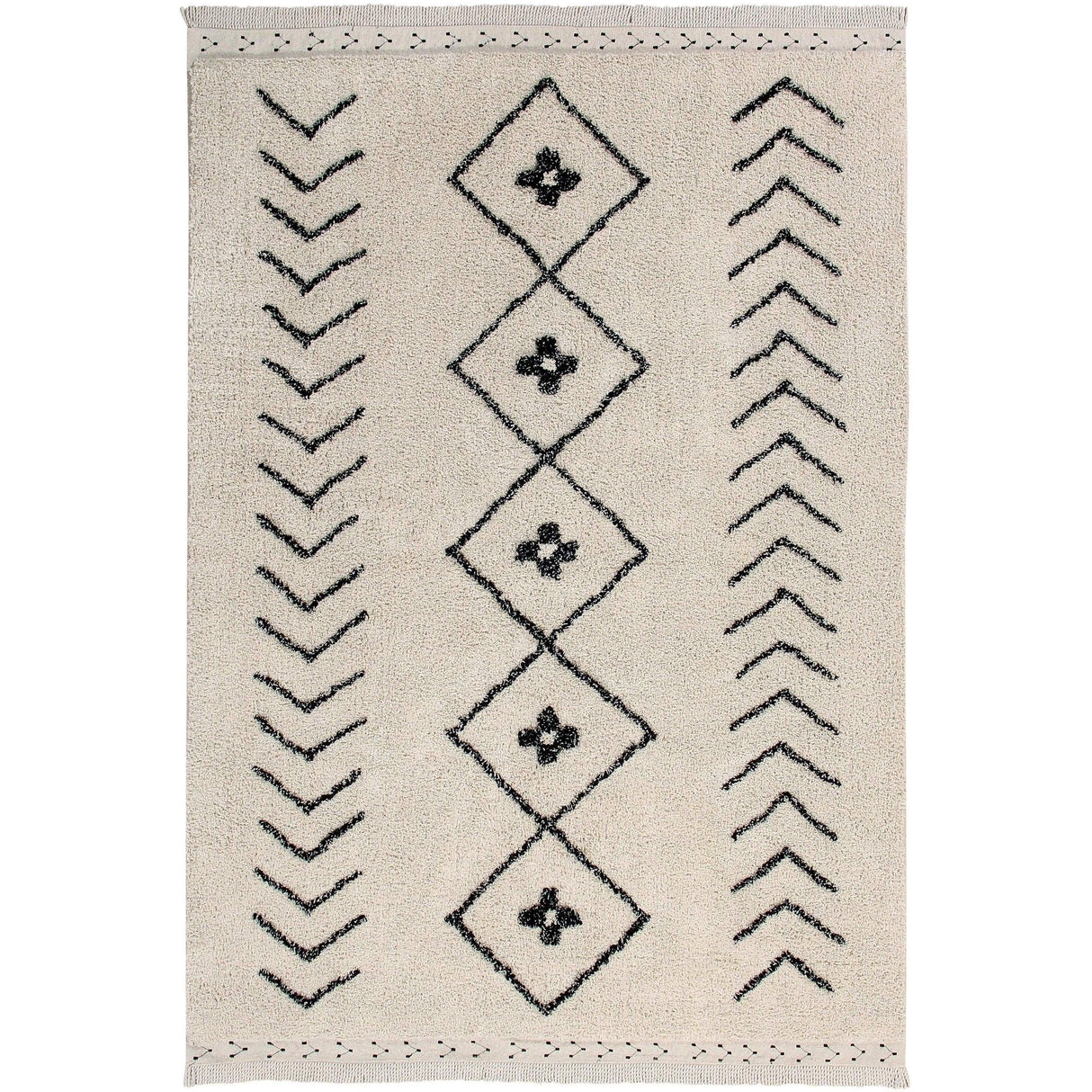 Bereber Rhombs Machine Washable Area Rug
