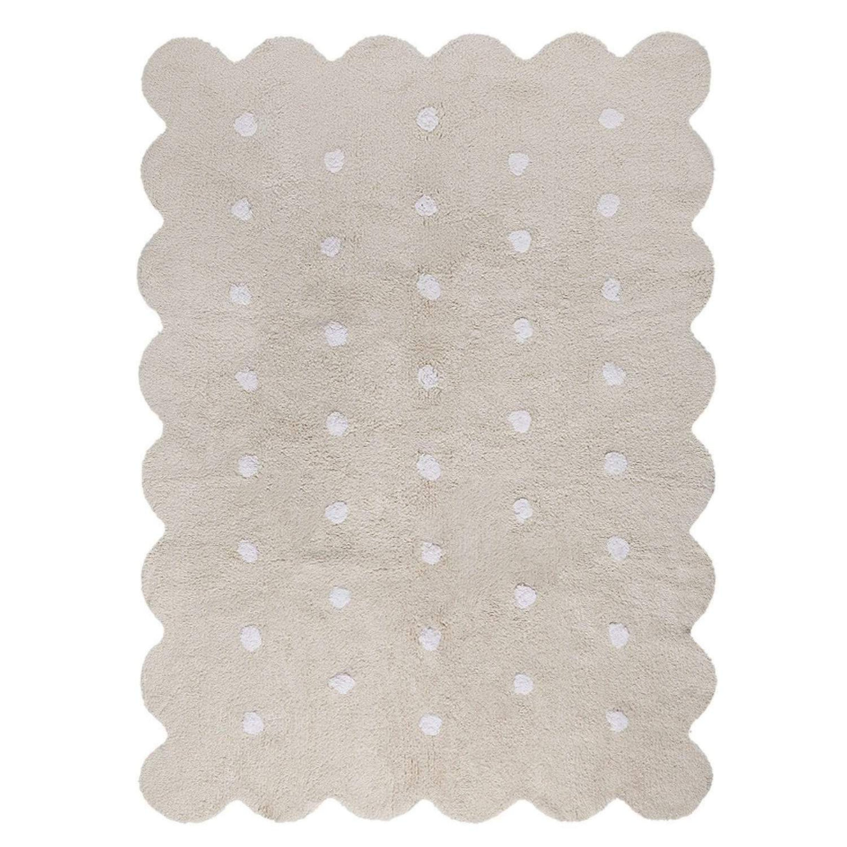 Biscuit Beige Machine Washable Area Rug