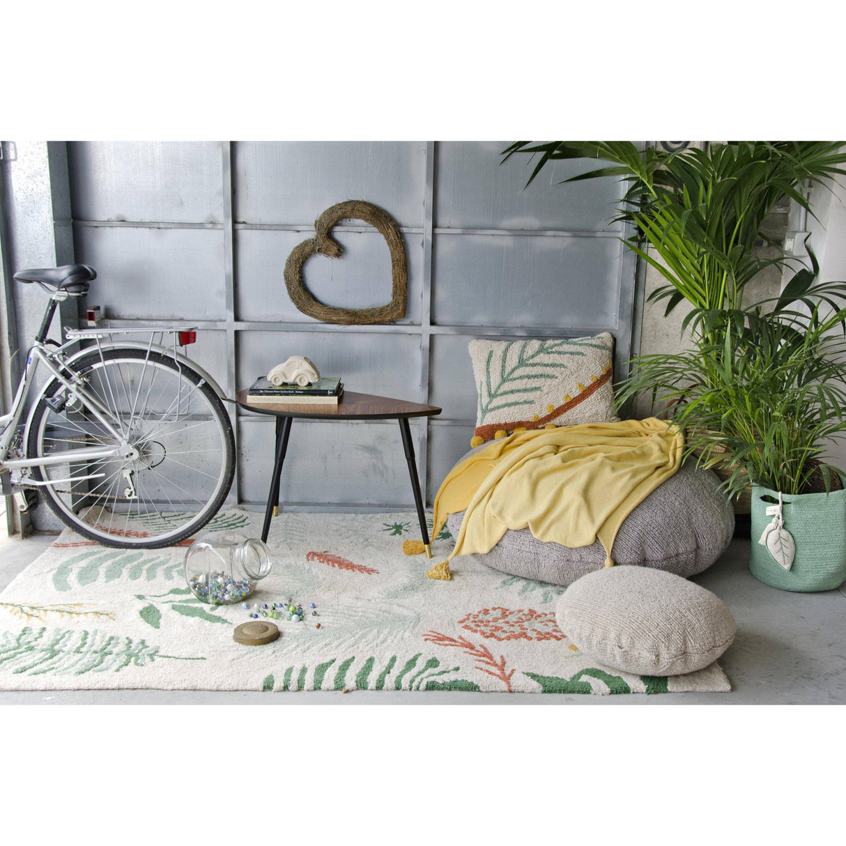 Rugs by Roo | Lorena Canals Botanic Plants Machine Washable Area Rug-C-BOTANIC