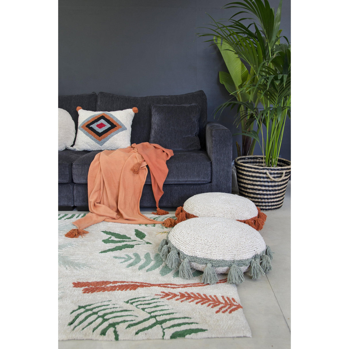 Rugs by Roo | Lorena Canals Botanic Plants Machine Washable Area Rug-C-BOTANIC