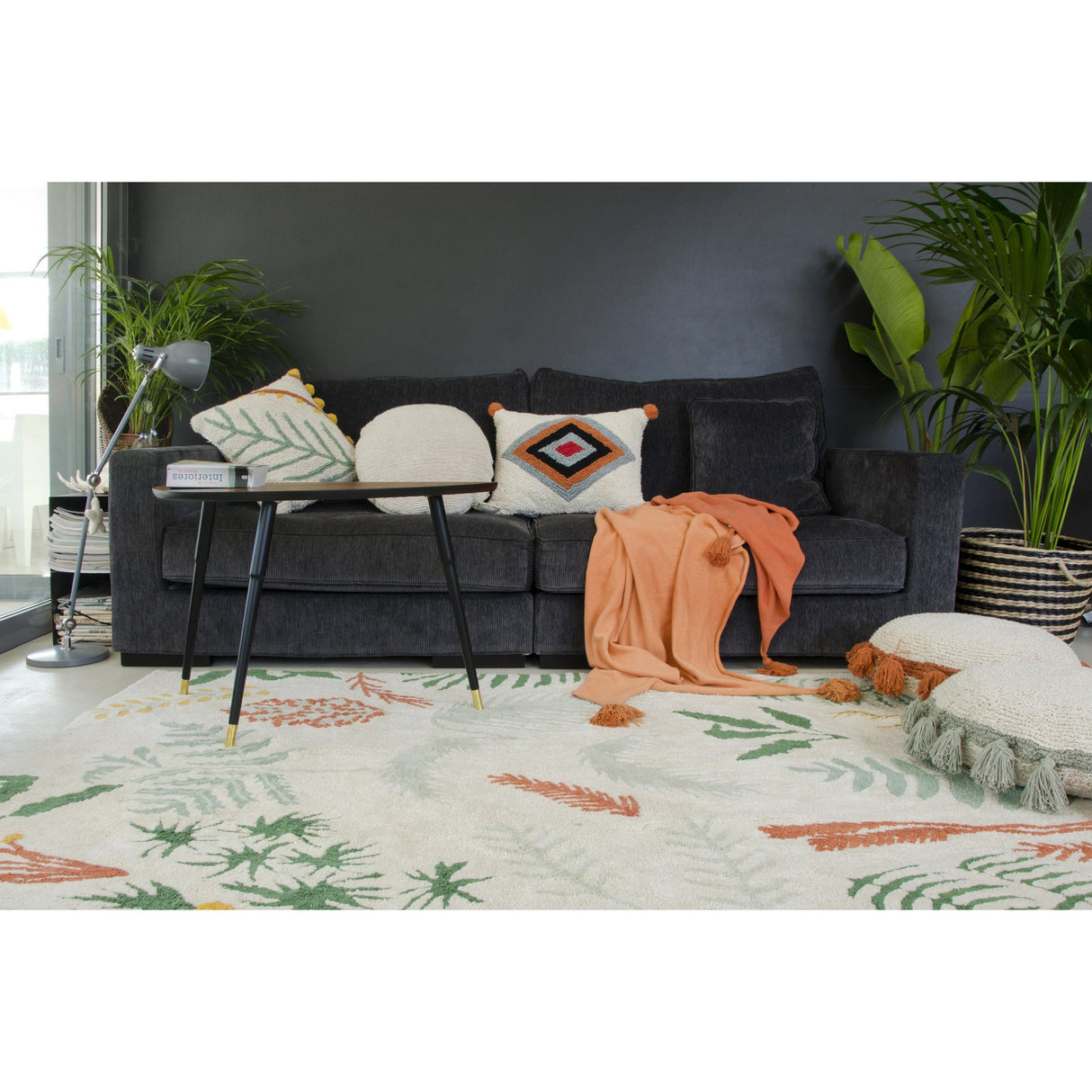Rugs by Roo | Lorena Canals Botanic Plants Machine Washable Area Rug-C-BOTANIC