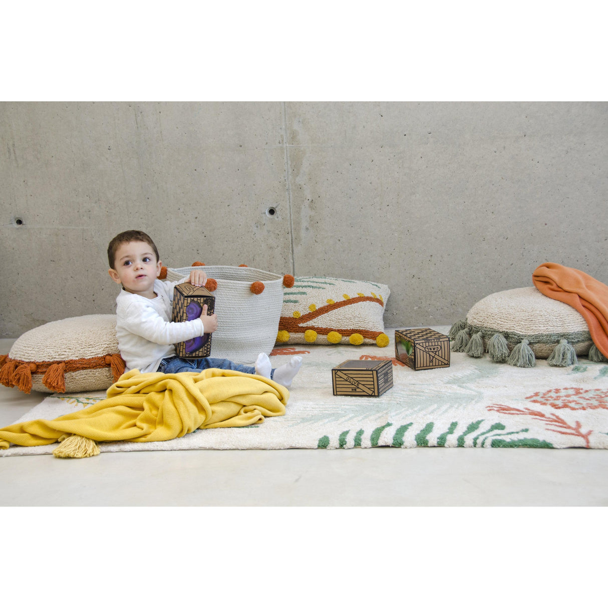 Rugs by Roo | Lorena Canals Botanic Plants Machine Washable Area Rug-C-BOTANIC