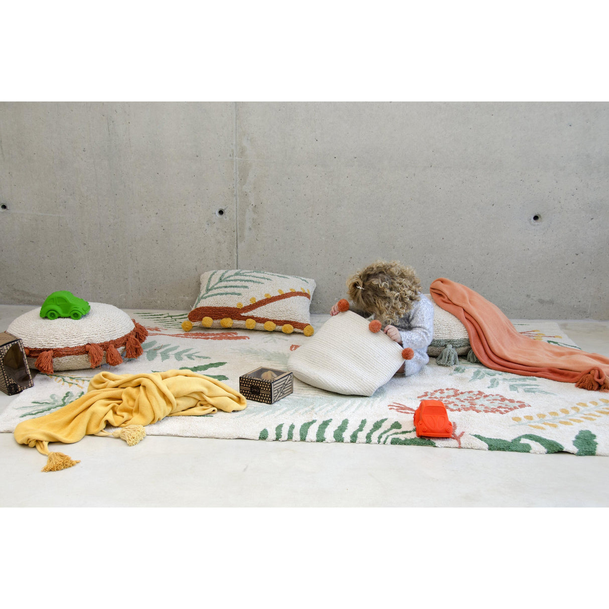 Rugs by Roo | Lorena Canals Botanic Plants Machine Washable Area Rug-C-BOTANIC