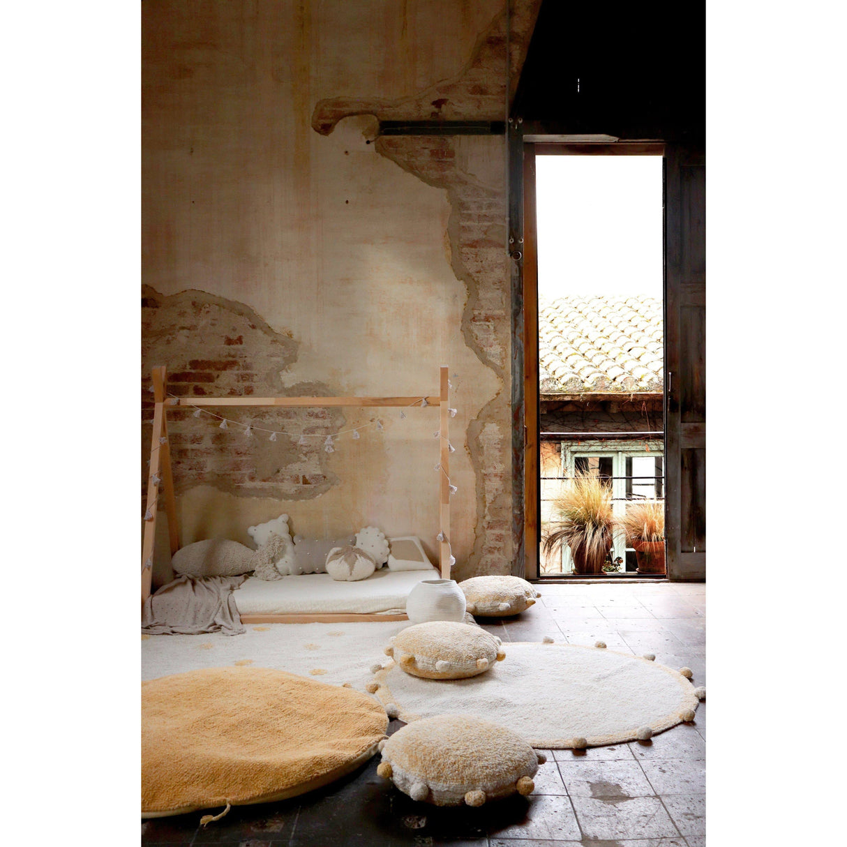 Rugs by Roo | Lorena Canals Bubbly Natural Honey Washable Area Rug-C-BUBBLY-HNY