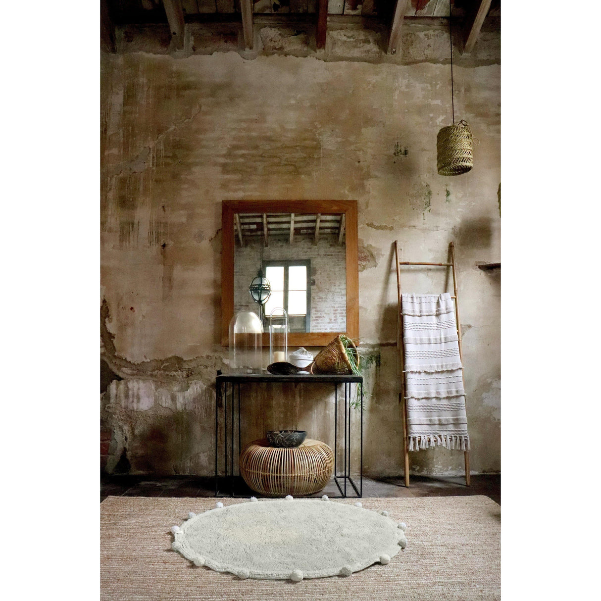 Rugs by Roo | Lorena Canals Bubbly Natural Olive Washable Area Rug-C-BUBBLY-OLV