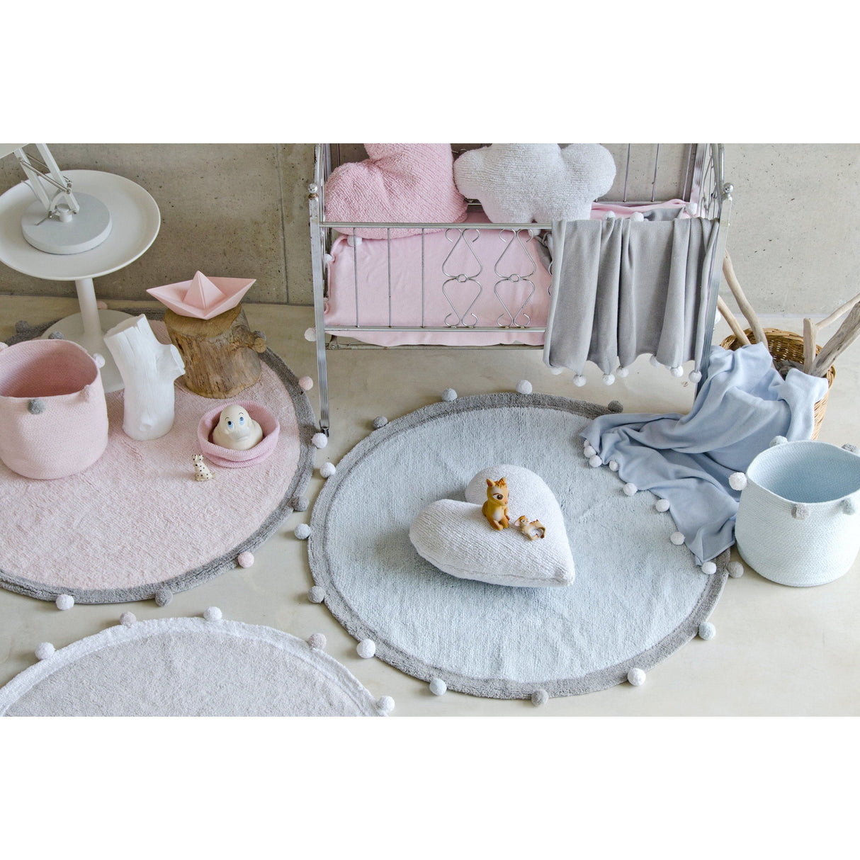 Rugs by Roo | Lorena Canals Bubbly Soft Pink Machine Washable Area Rug-C-BUBBLY-PK