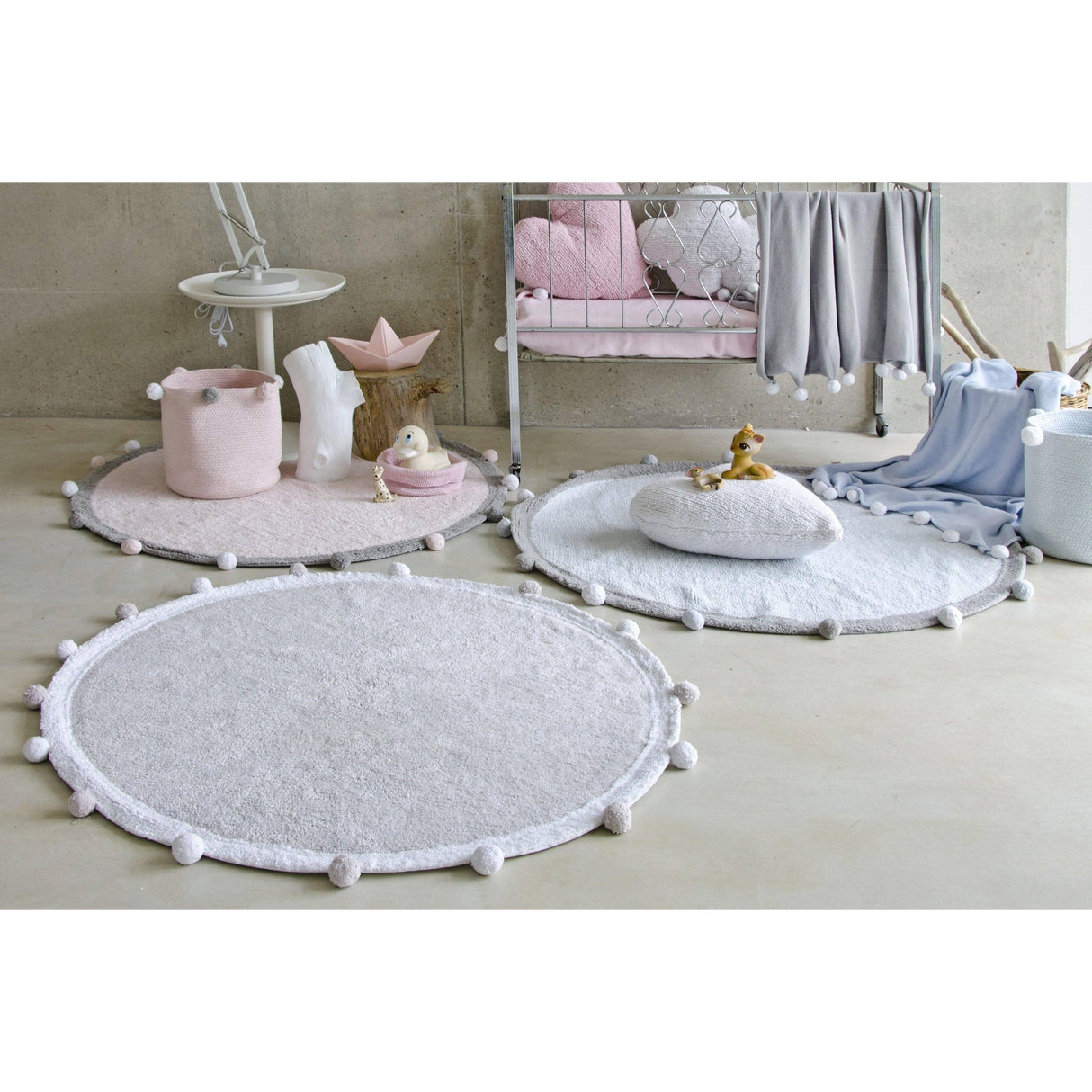 Rugs by Roo | Lorena Canals Bubbly Soft Pink Machine Washable Area Rug-C-BUBBLY-PK