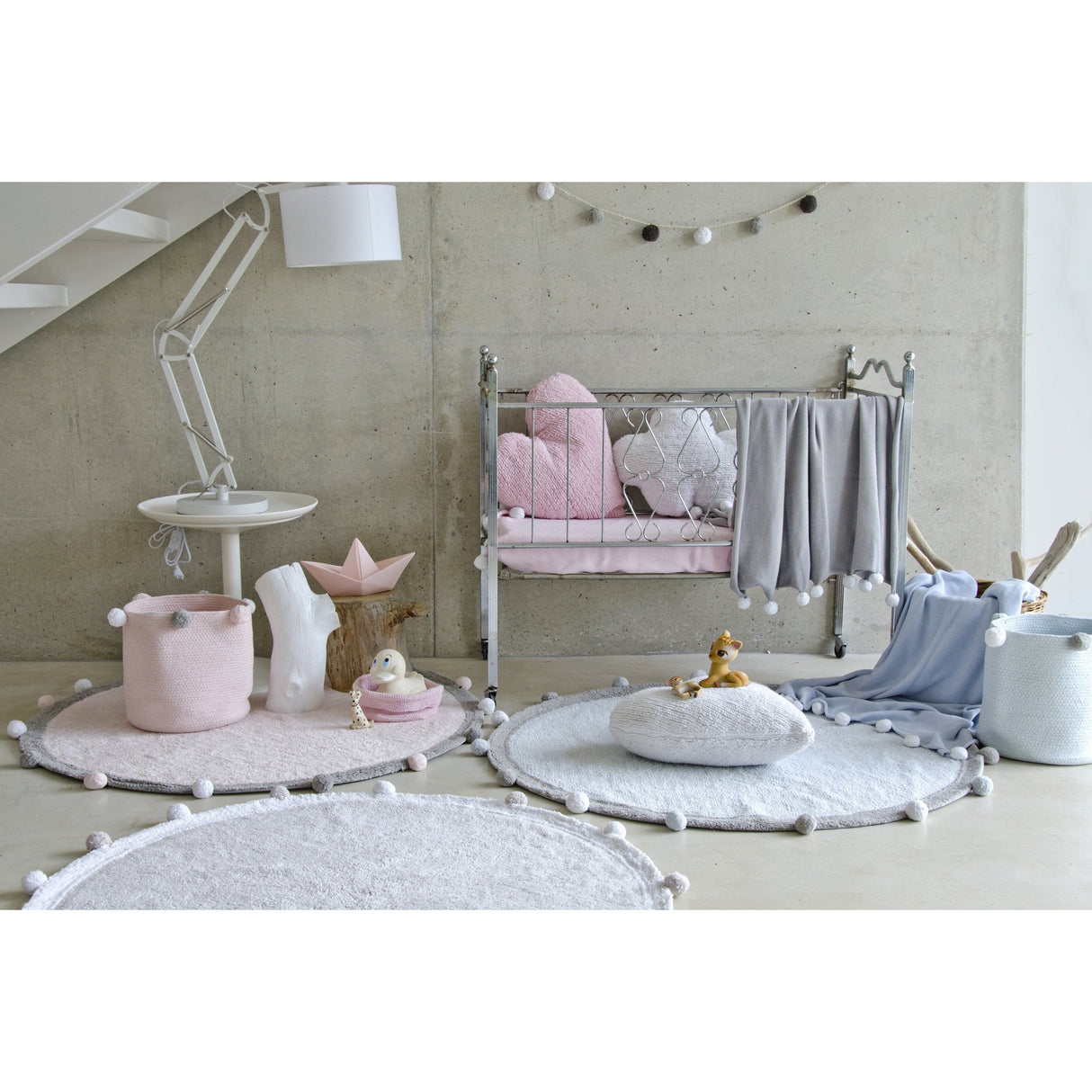 Rugs by Roo | Lorena Canals Bubbly Soft Pink Machine Washable Area Rug-C-BUBBLY-PK