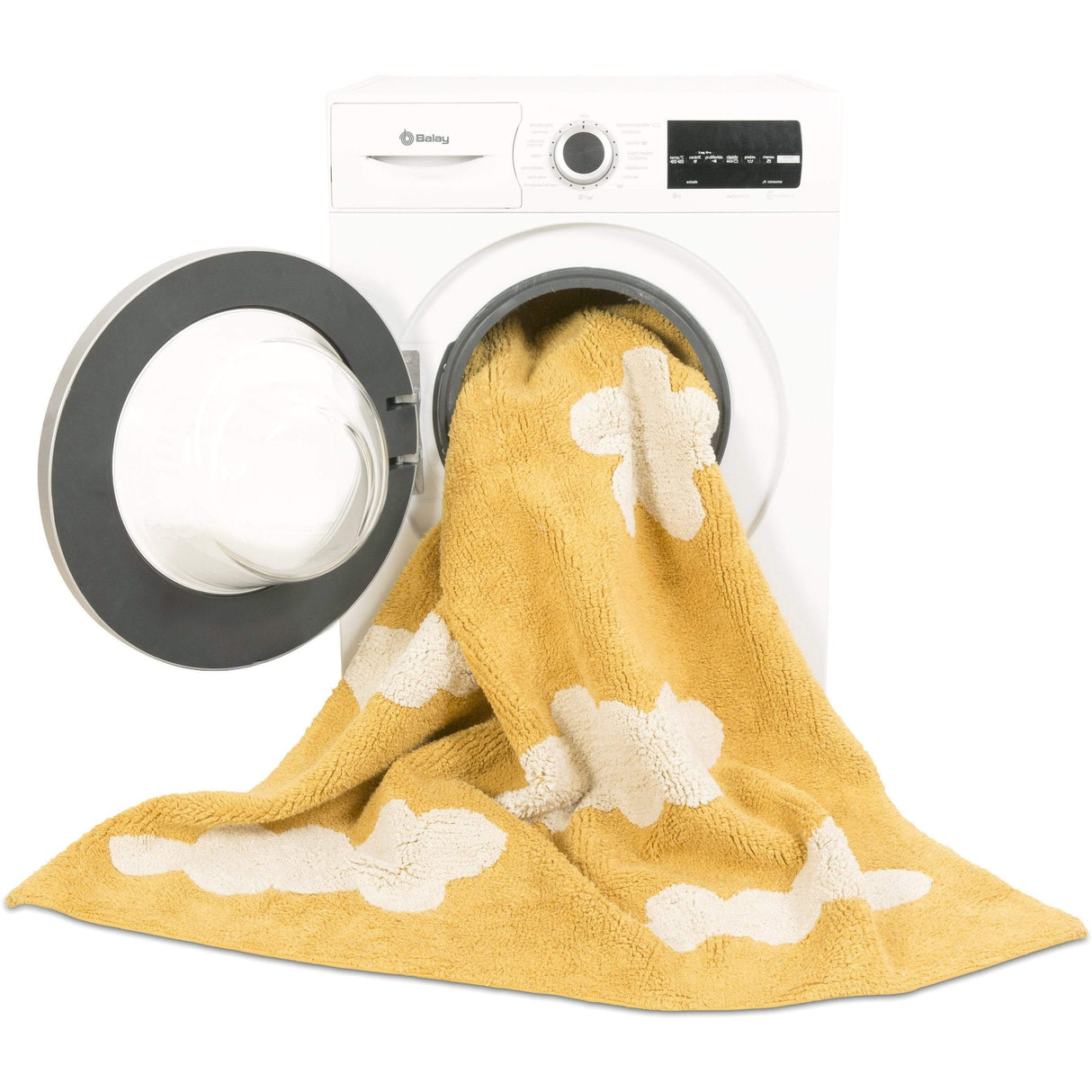 Rugs by Roo | Lorena Canals Clouds Mustard Machine Washable Area Rug-C-CL-MU