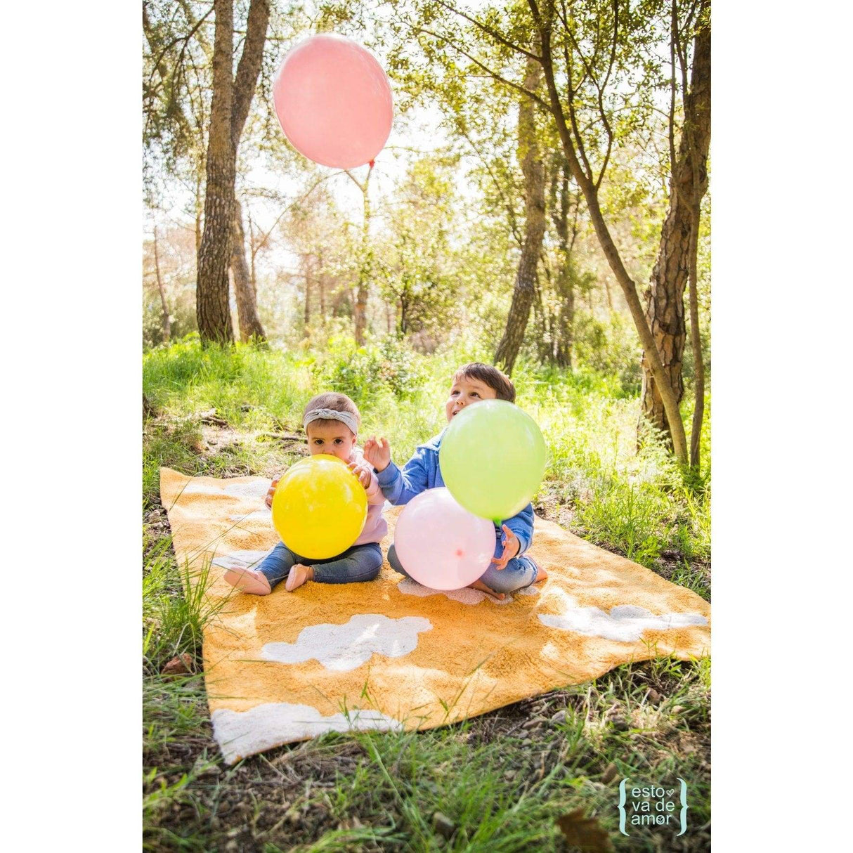 Rugs by Roo | Lorena Canals Clouds Mustard Machine Washable Area Rug-C-CL-MU