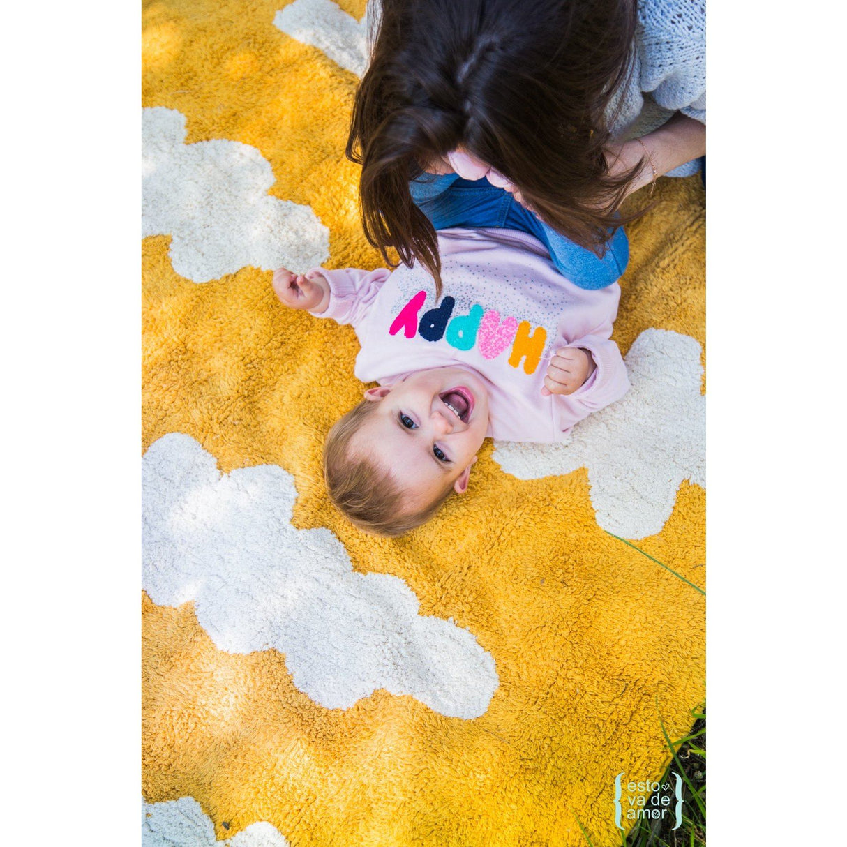 Rugs by Roo | Lorena Canals Clouds Mustard Machine Washable Area Rug-C-CL-MU