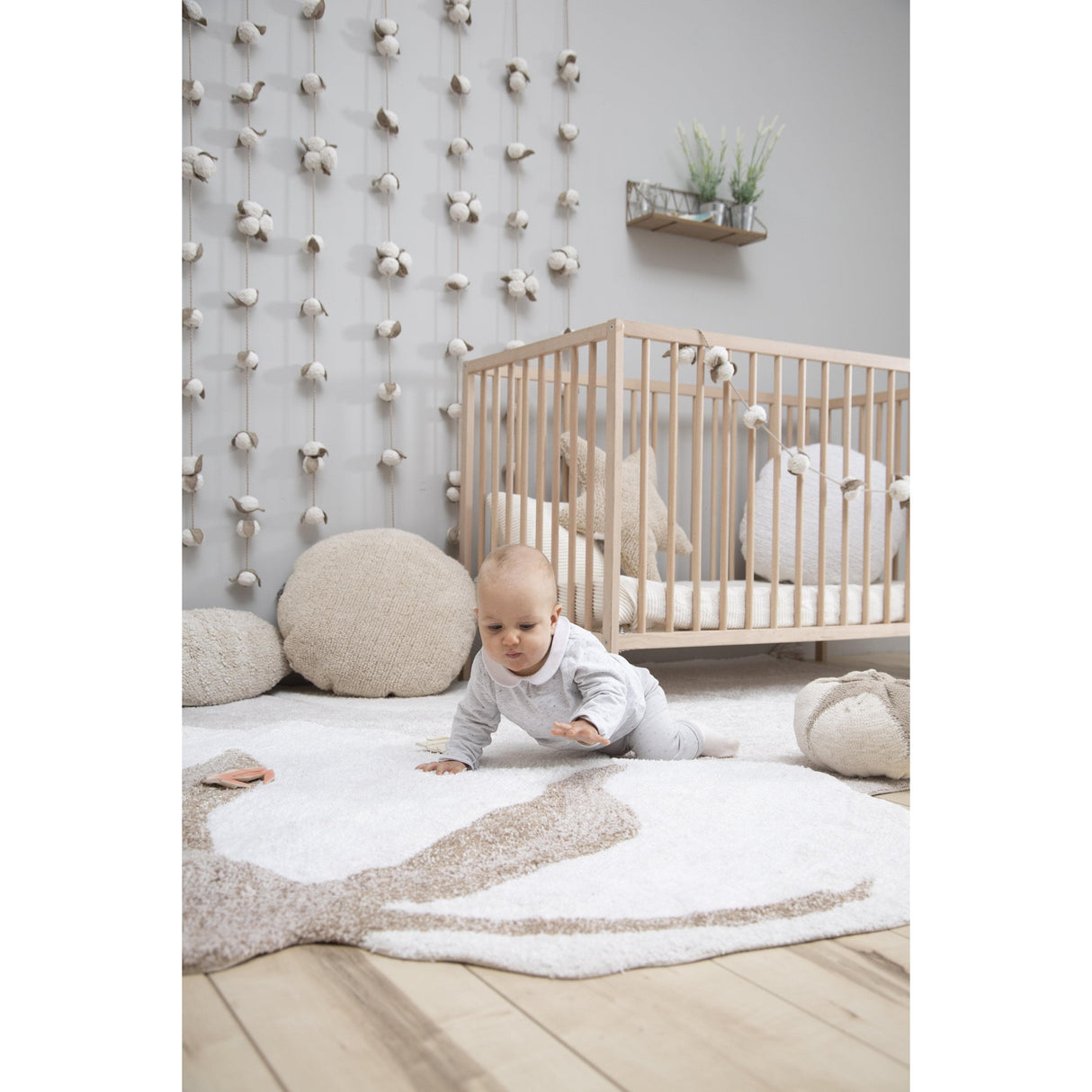 Rugs by Roo | Lorena Canals Cotton Flower Machine Washable Area Rug-C-COT-FLOWER