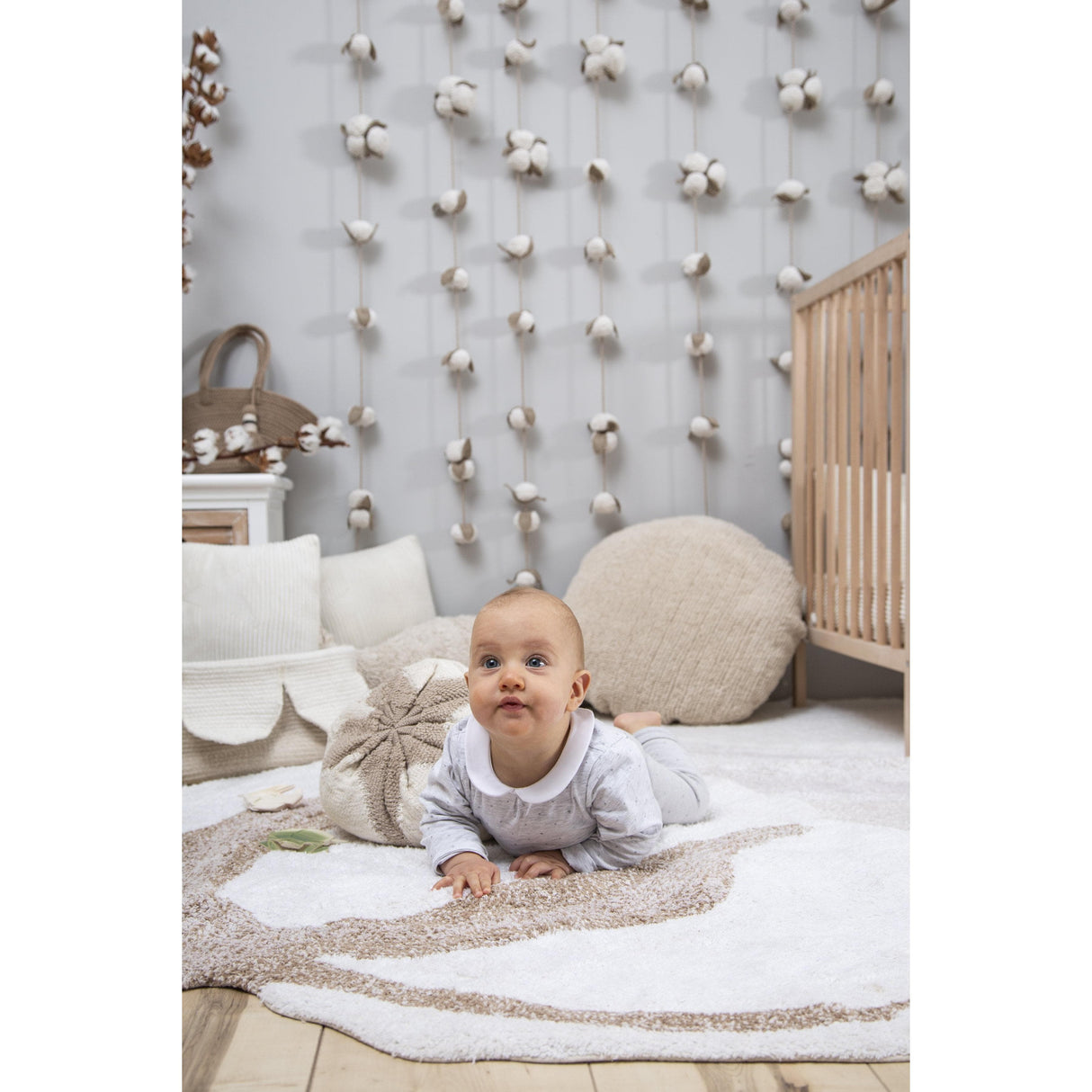 Rugs by Roo | Lorena Canals Cotton Flower Machine Washable Area Rug-C-COT-FLOWER