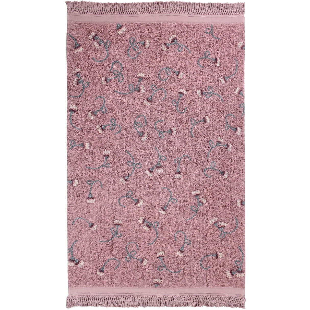 English Garden Ash Rose Machine Washable Area Rug