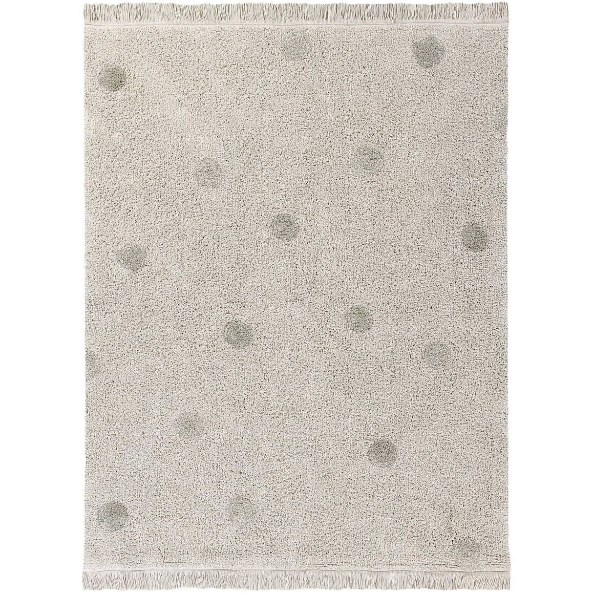 Hippy Dots Natural Olive Washable Area Rug