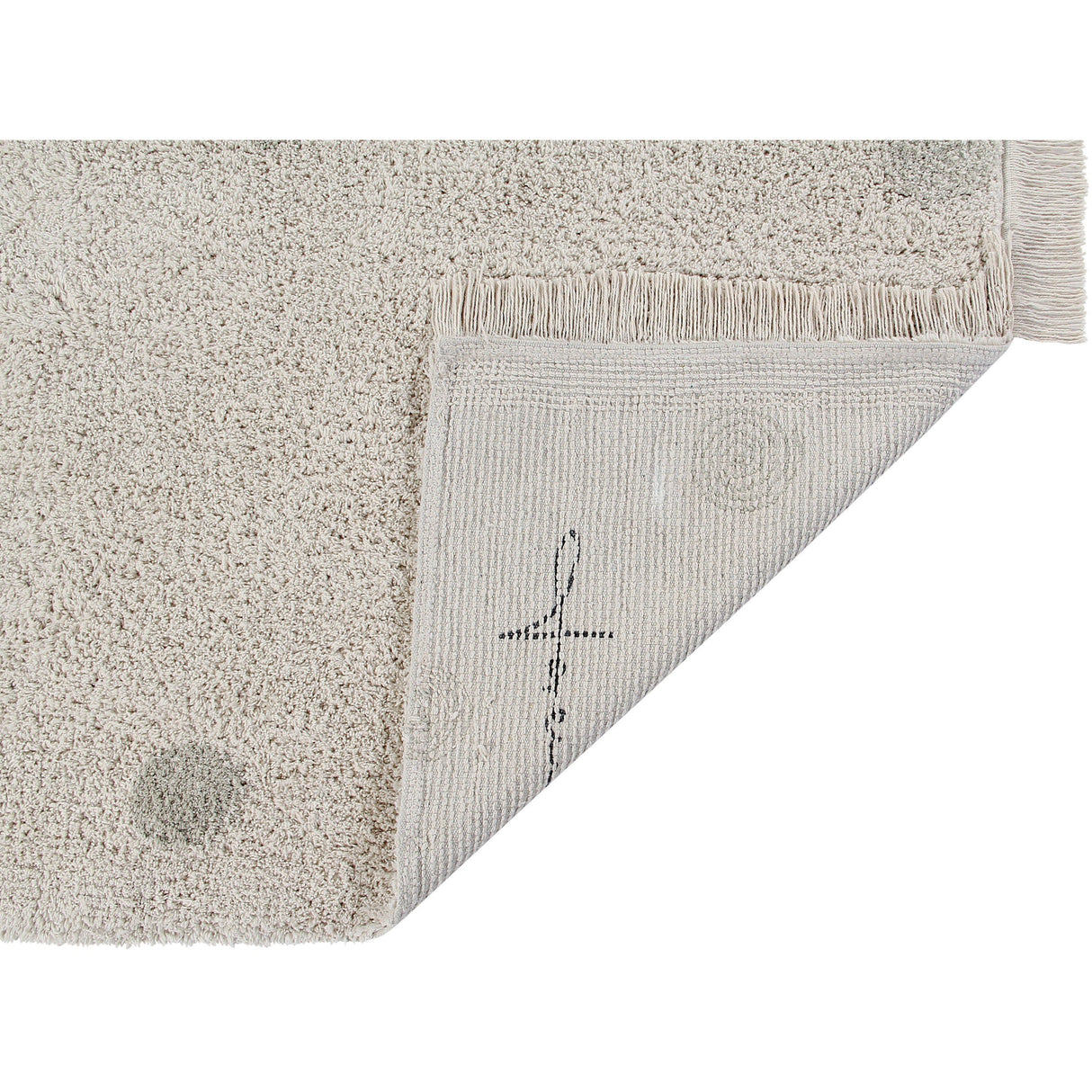 Rugs by Roo | Lorena Canals Hippy Dots Natural Olive Washable Area Rug-C-HIDO-OLV