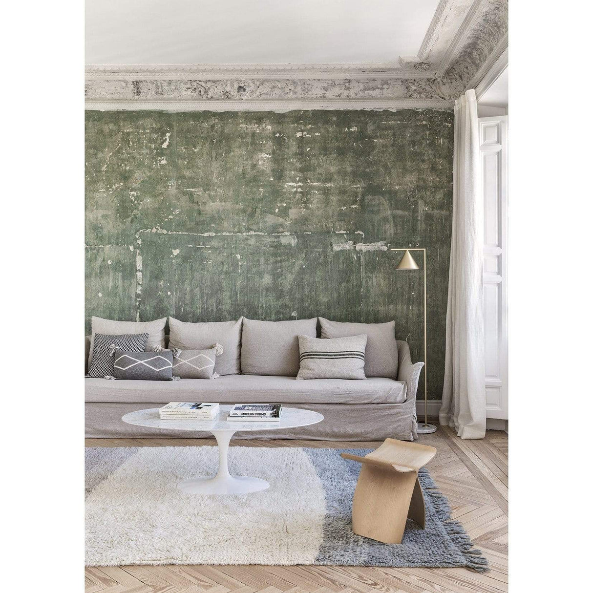 Rugs by Roo | Lorena Canals Into the Blue Wool Washable Area Rug-WO-TOBLU-M