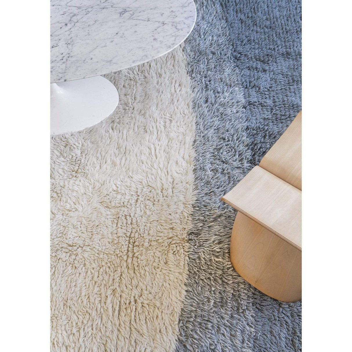Rugs by Roo | Lorena Canals Into the Blue Wool Washable Area Rug-WO-TOBLU-M