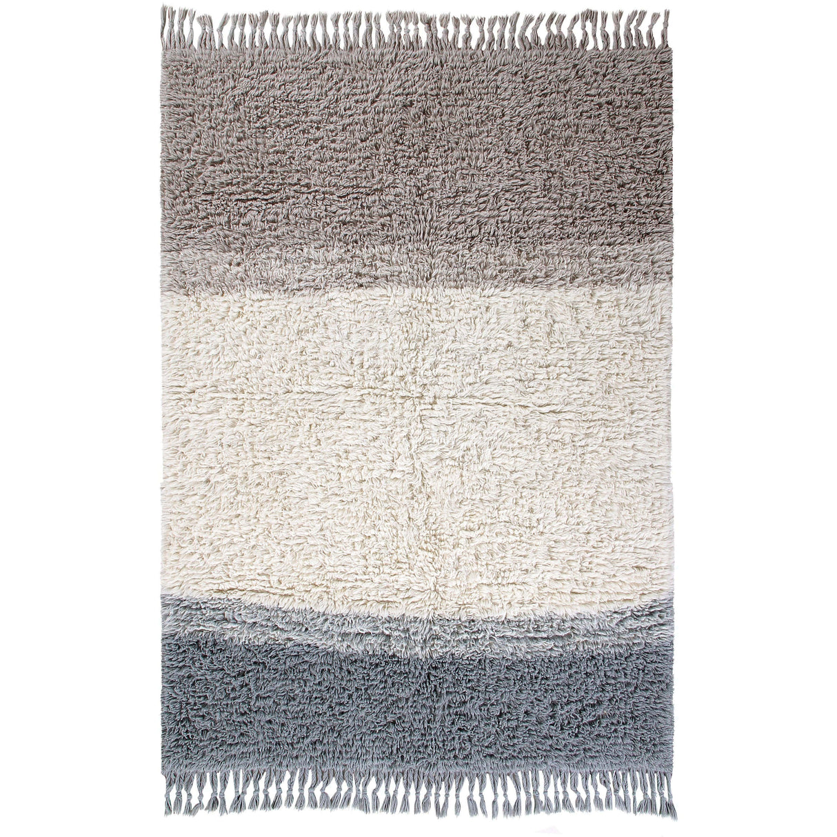 Into the Blue Wool Washable Area Rug