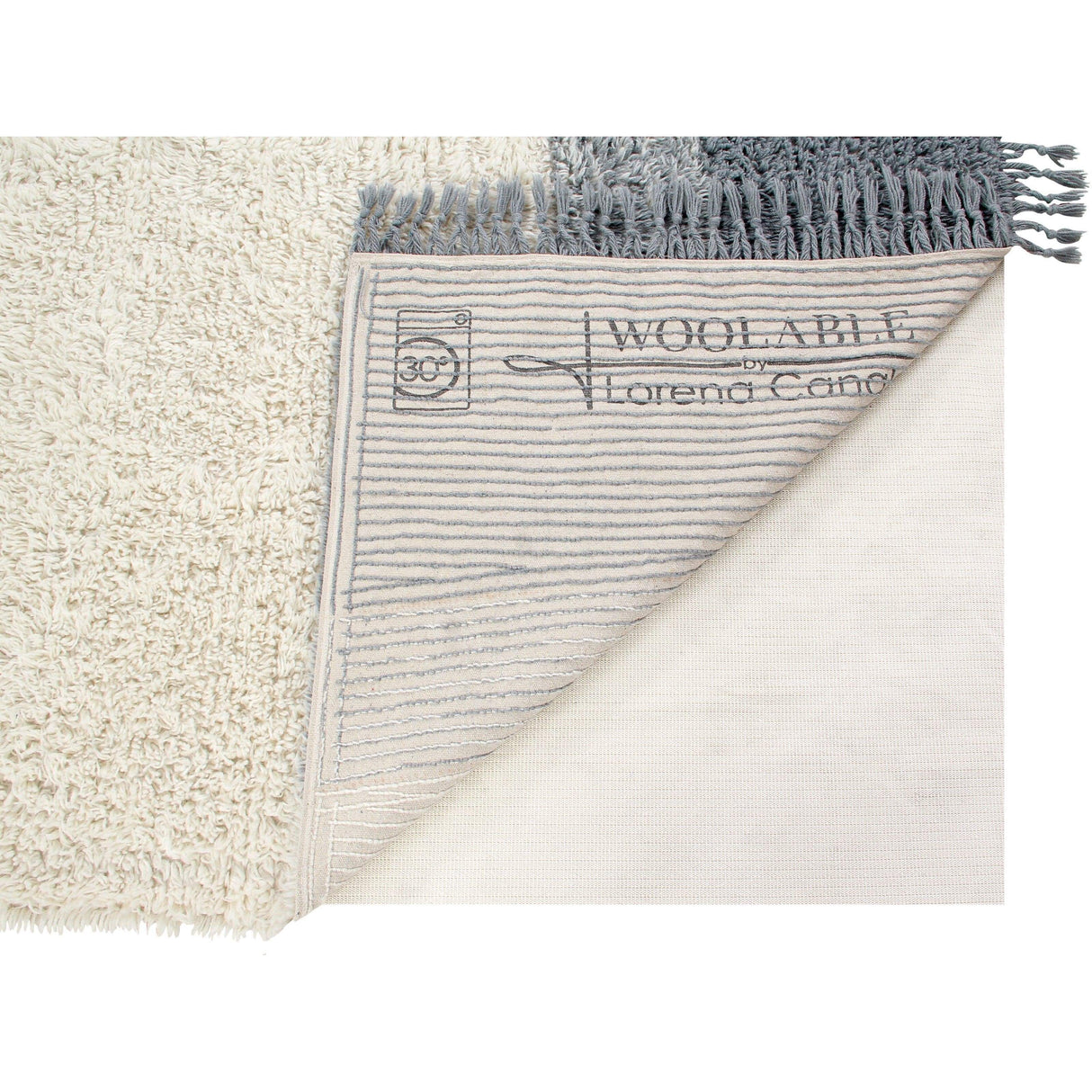 Rugs by Roo | Lorena Canals Into the Blue Wool Washable Area Rug-WO-TOBLU-M