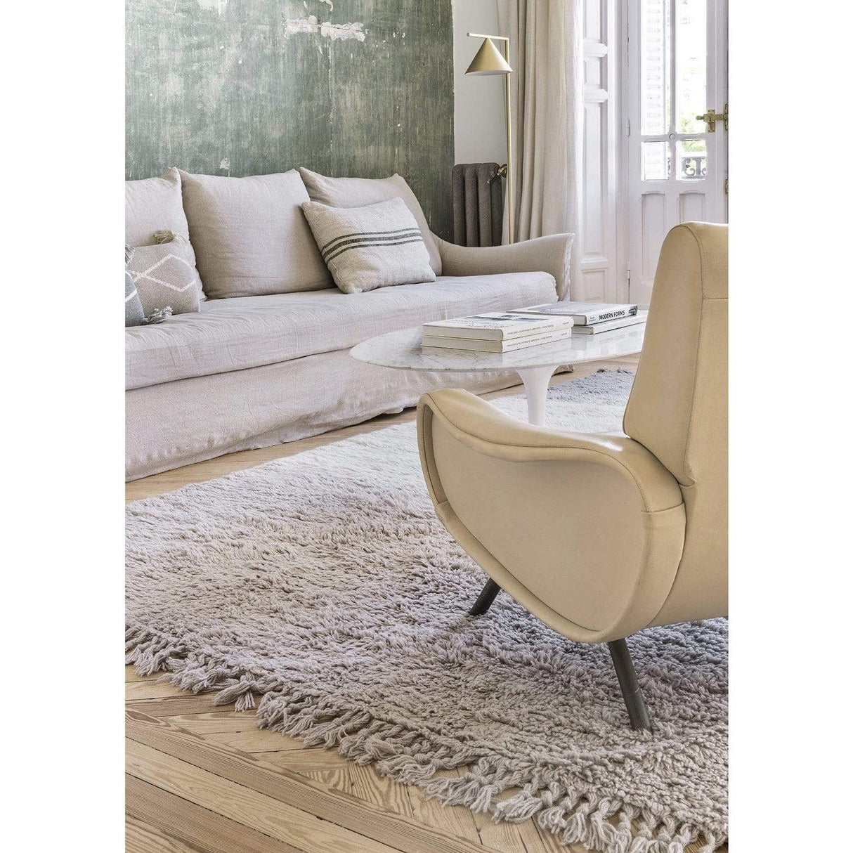 Rugs by Roo | Lorena Canals Into the Blue Wool Washable Area Rug-WO-TOBLU-M