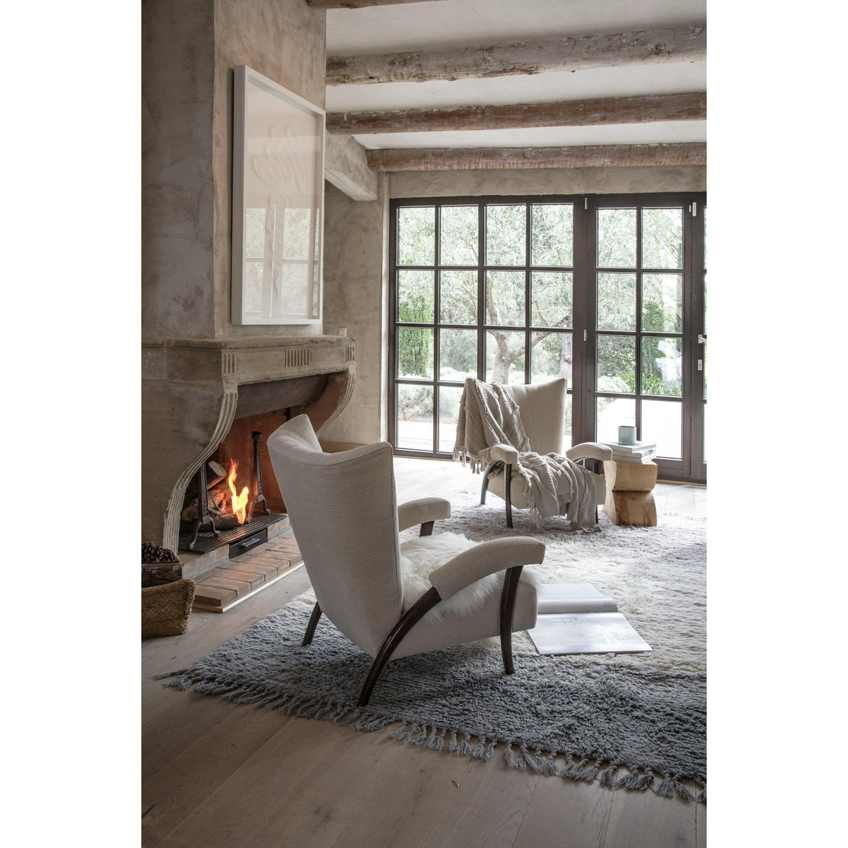 Rugs by Roo | Lorena Canals Into the Blue Wool Washable Area Rug-WO-TOBLU-M