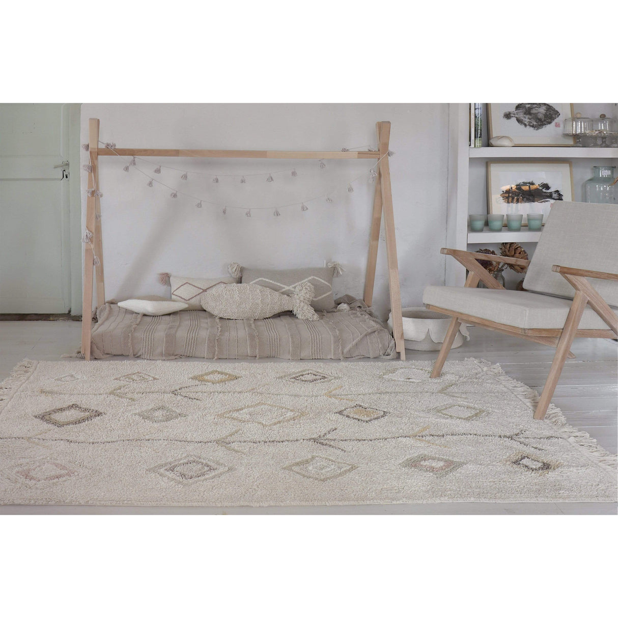 Rugs by Roo | Lorena Canals Kaarol Earth Washable Area Rug-C-KAA-NAT