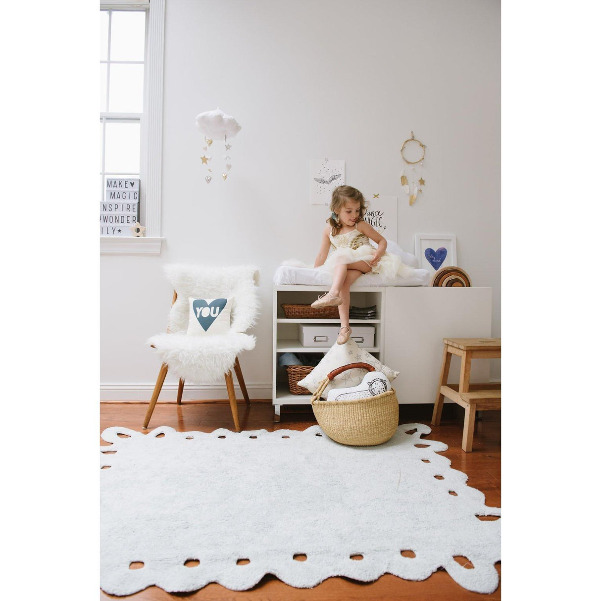 Rugs by Roo | Lorena Canals Lace Ice Machine Washable Area Rug-C-00000