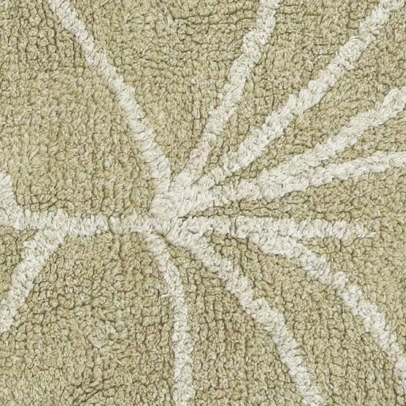 Rugs by Roo | Lorena Canals Mini Monstera Olive Washable Area Rug-C-MI-MONS