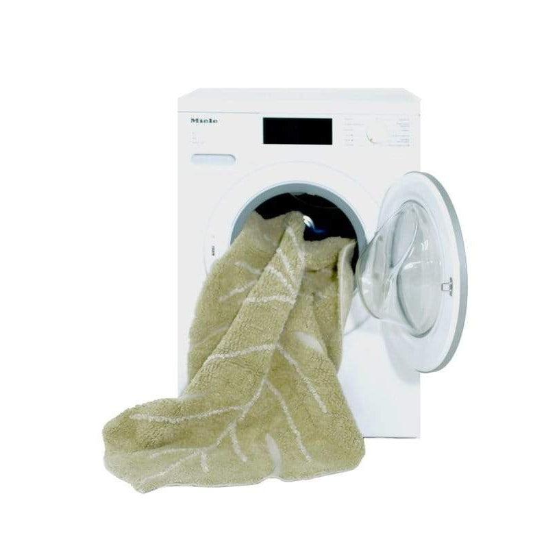 Rugs by Roo | Lorena Canals Mini Monstera Olive Washable Area Rug-C-MI-MONS