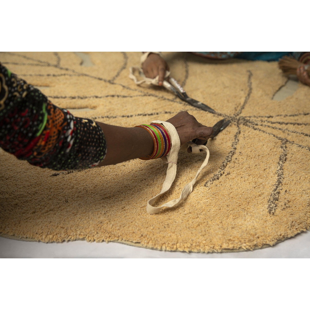 Rugs by Roo | Lorena Canals Monstera Honey Washable Area Rug-C-MON-HNY