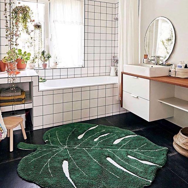 Rugs by Roo | Lorena Canals Monstera Leaf Machine Washable Area Rug-C-MONSTERA