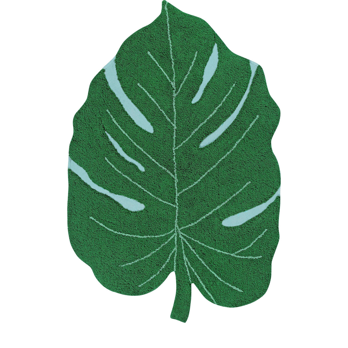 Monstera Leaf Machine Washable Area Rug