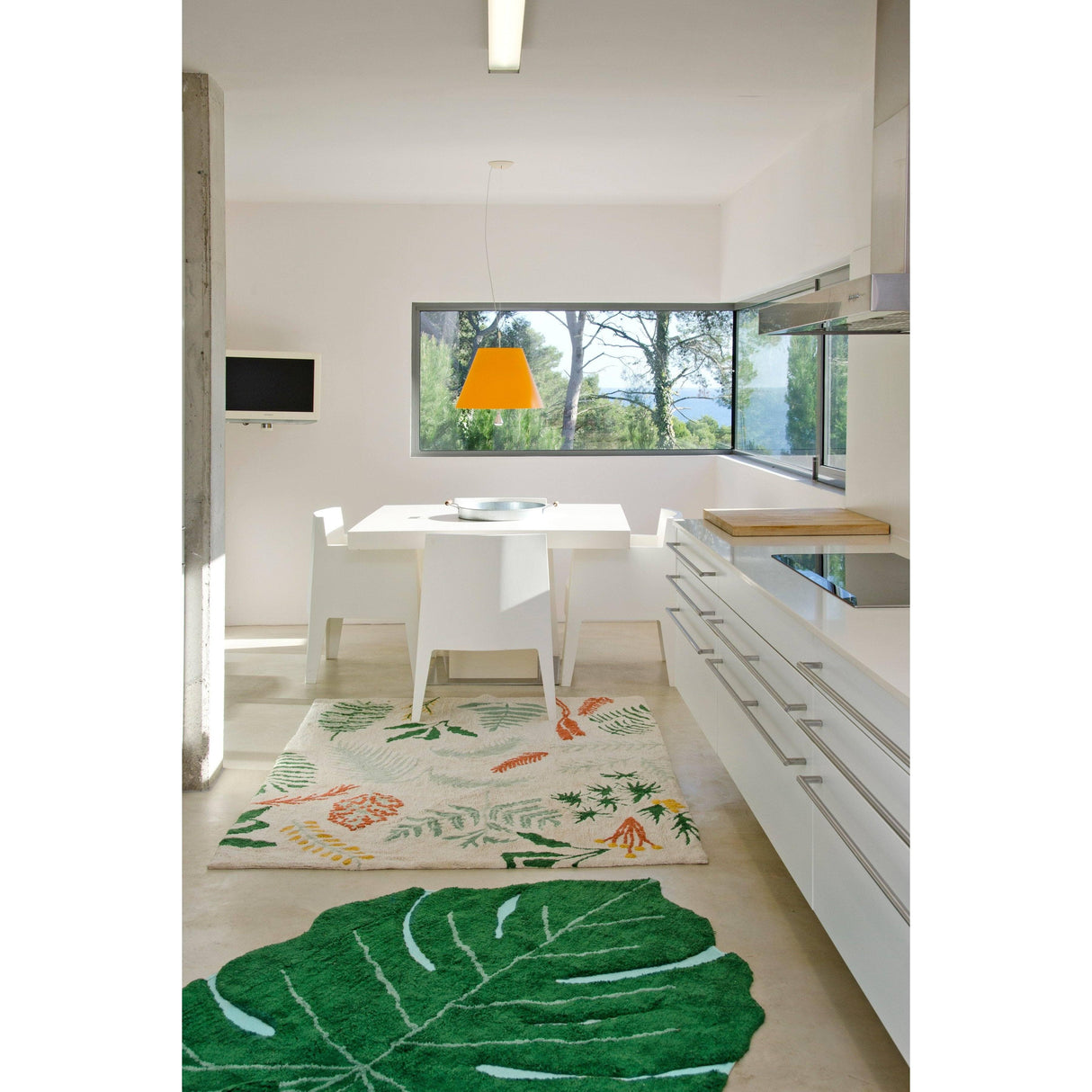 Rugs by Roo | Lorena Canals Monstera Leaf Machine Washable Area Rug-C-MONSTERA