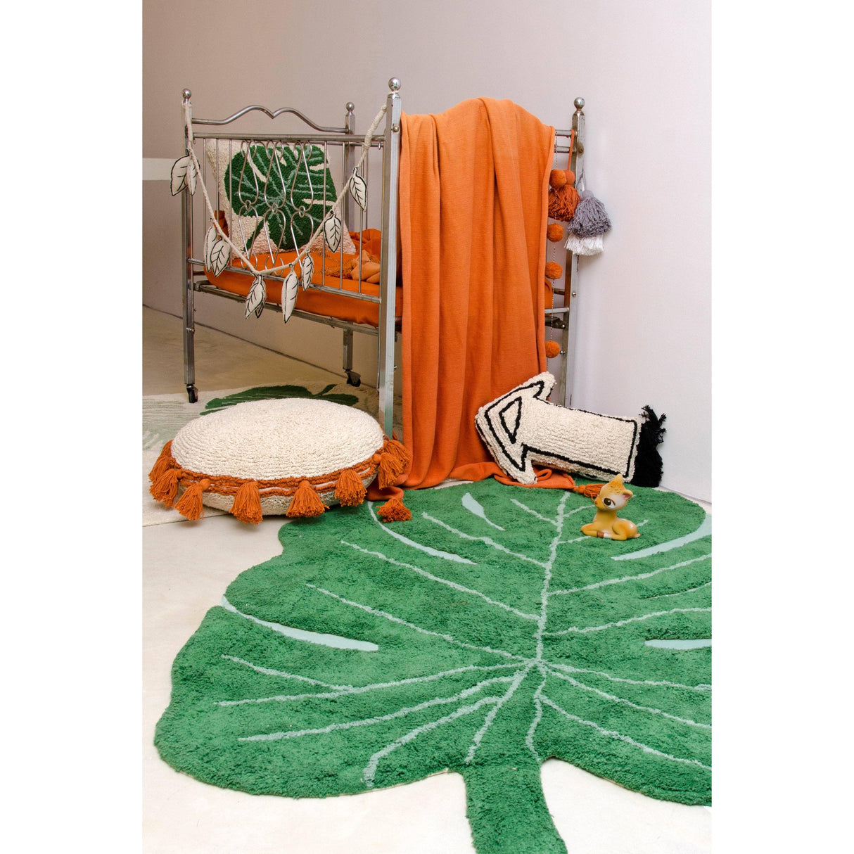 Rugs by Roo | Lorena Canals Monstera Leaf Machine Washable Area Rug-C-MONSTERA
