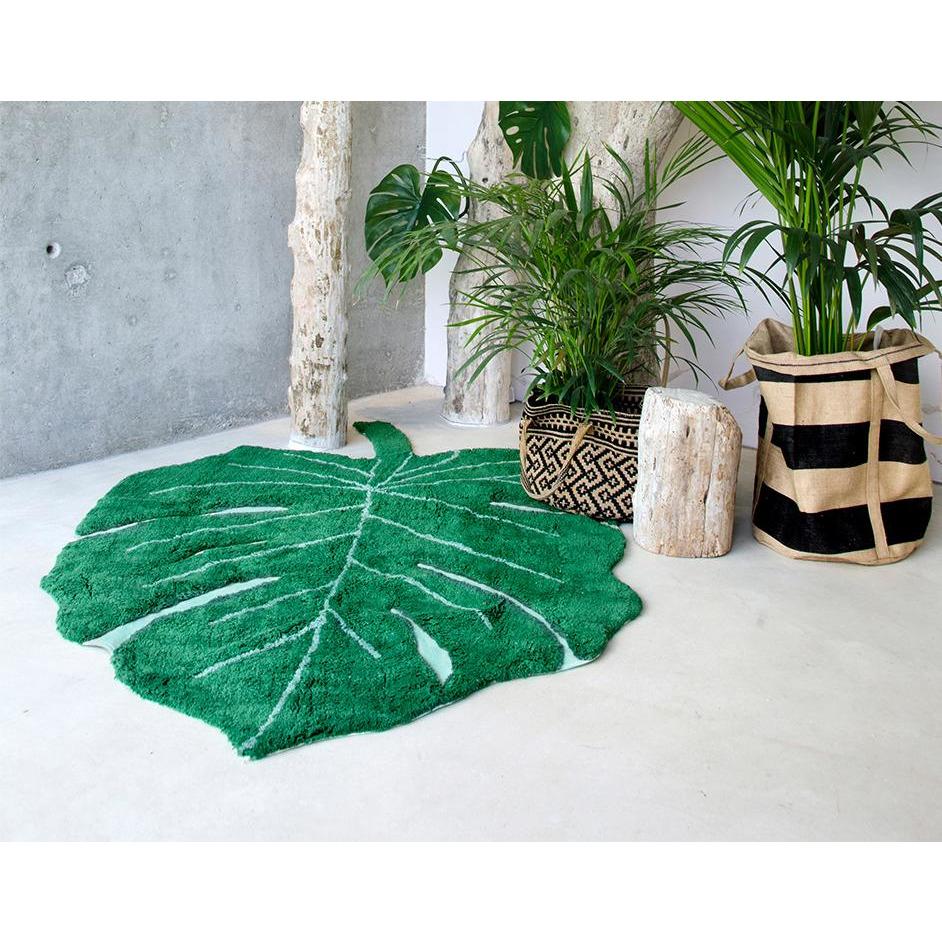 Rugs by Roo | Lorena Canals Monstera Leaf Machine Washable Area Rug-C-MONSTERA