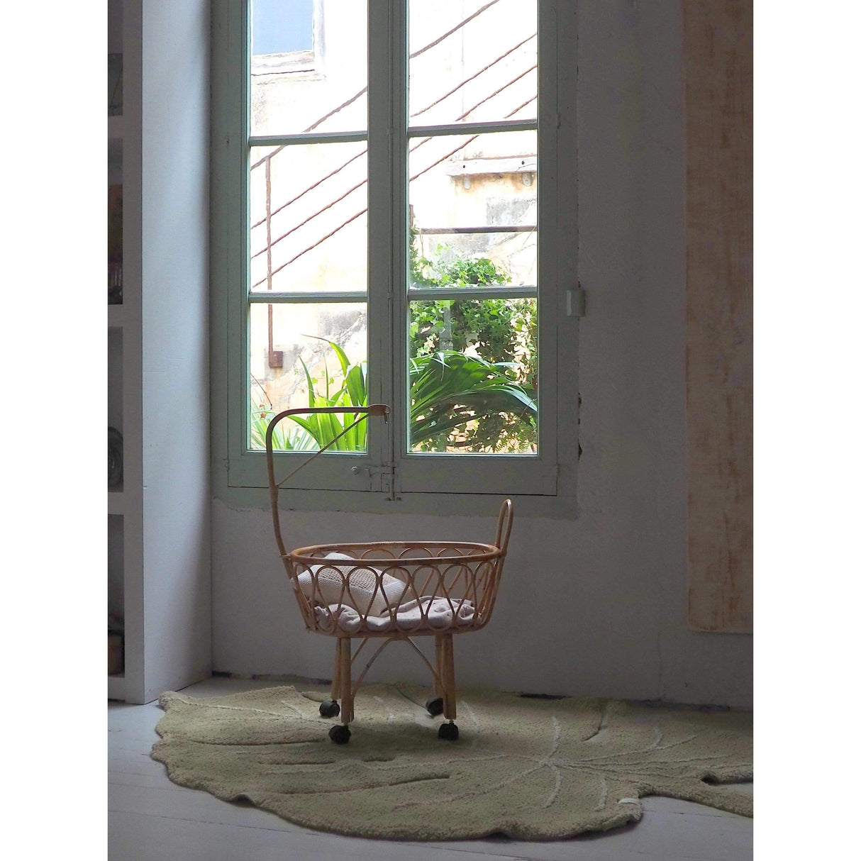 Rugs by Roo | Lorena Canals Monstera Olive Washable Area Rug-C-MON-OLV