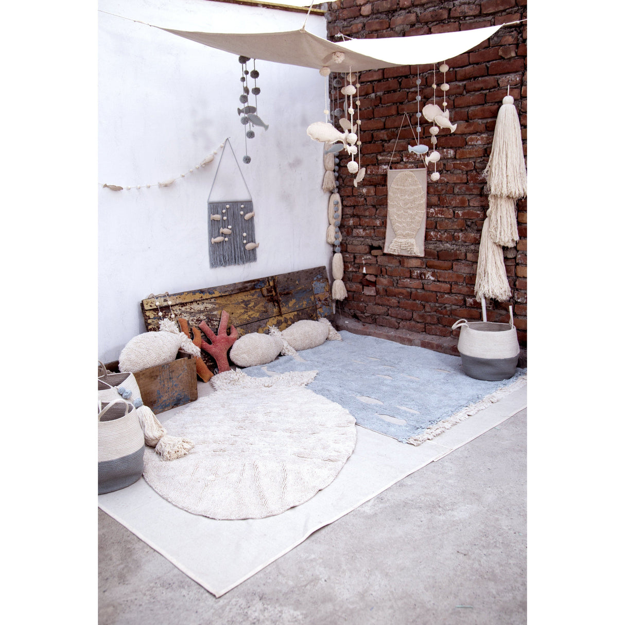 Rugs by Roo | Lorena Canals Ocean Shore Machine Washable Area Rug-C-OCEAN