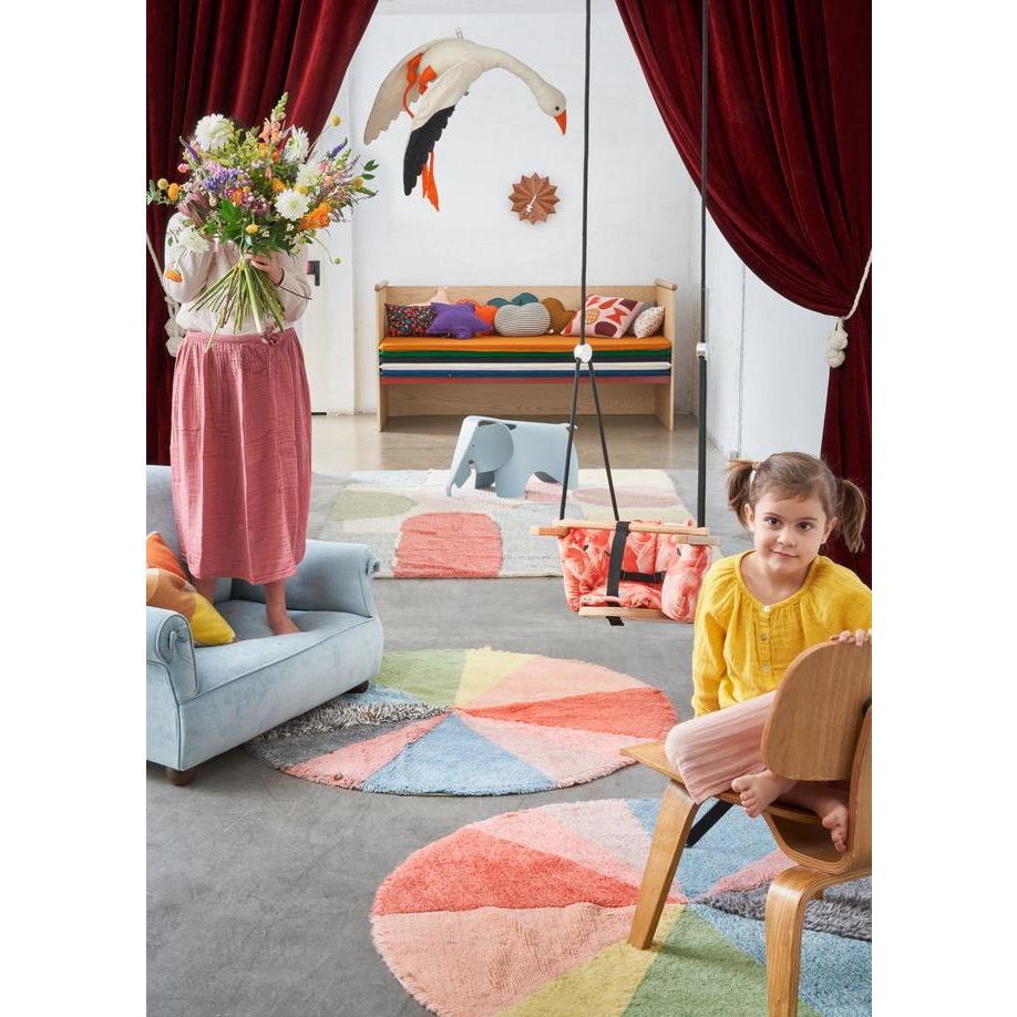 Rugs by Roo | Lorena Canals Pie Chart Wool Washable Area Rug-WO-PIE-RS