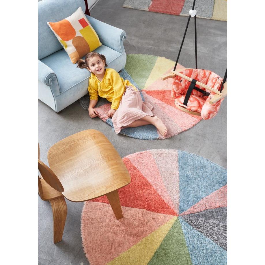 Rugs by Roo | Lorena Canals Pie Chart Wool Washable Area Rug-WO-PIE-RS