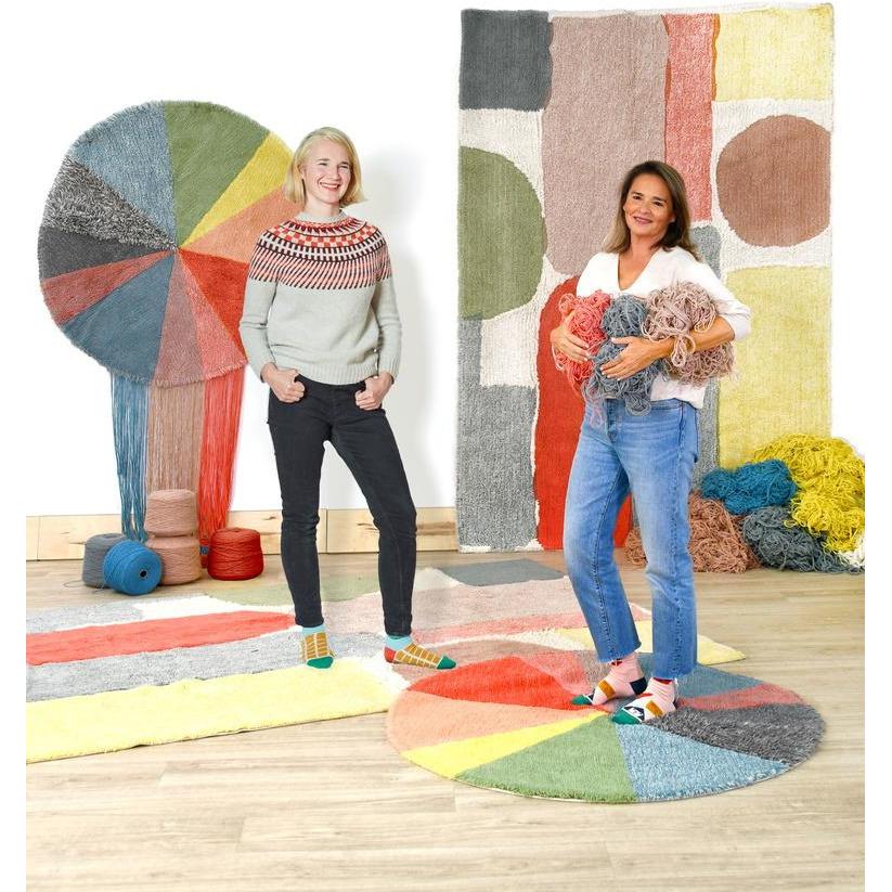 Rugs by Roo | Lorena Canals Pie Chart Wool Washable Area Rug-WO-PIE-RS