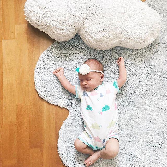 Rugs by Roo | Lorena Canals Puffy Dream Blue Machine Washable Nursery Baby Area Rug-C-PUFFY-DREAM